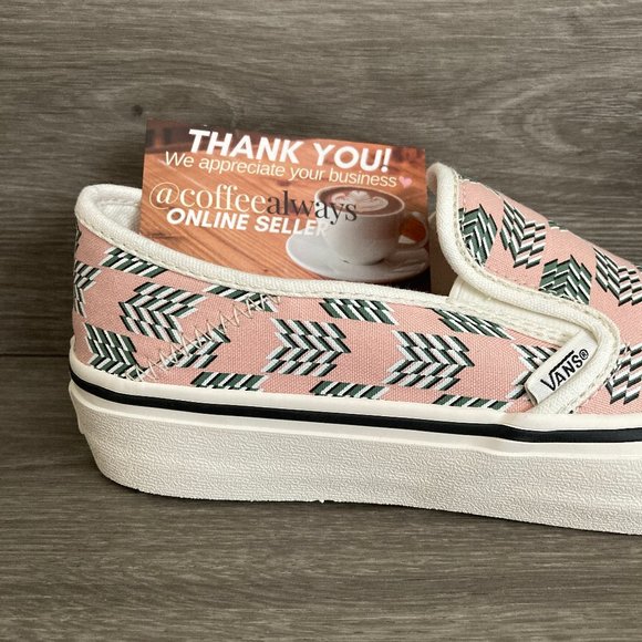 Vans Slip-On SF Mod Checkerboard Pink Green NWB - Picture 5 of 11